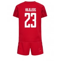 Echipament fotbal Danemarca Pierre-Emile Hojbjerg #23 Tricou Acasa Mondial 2022 pentru copii maneca scurta (+ Pantaloni scurti)